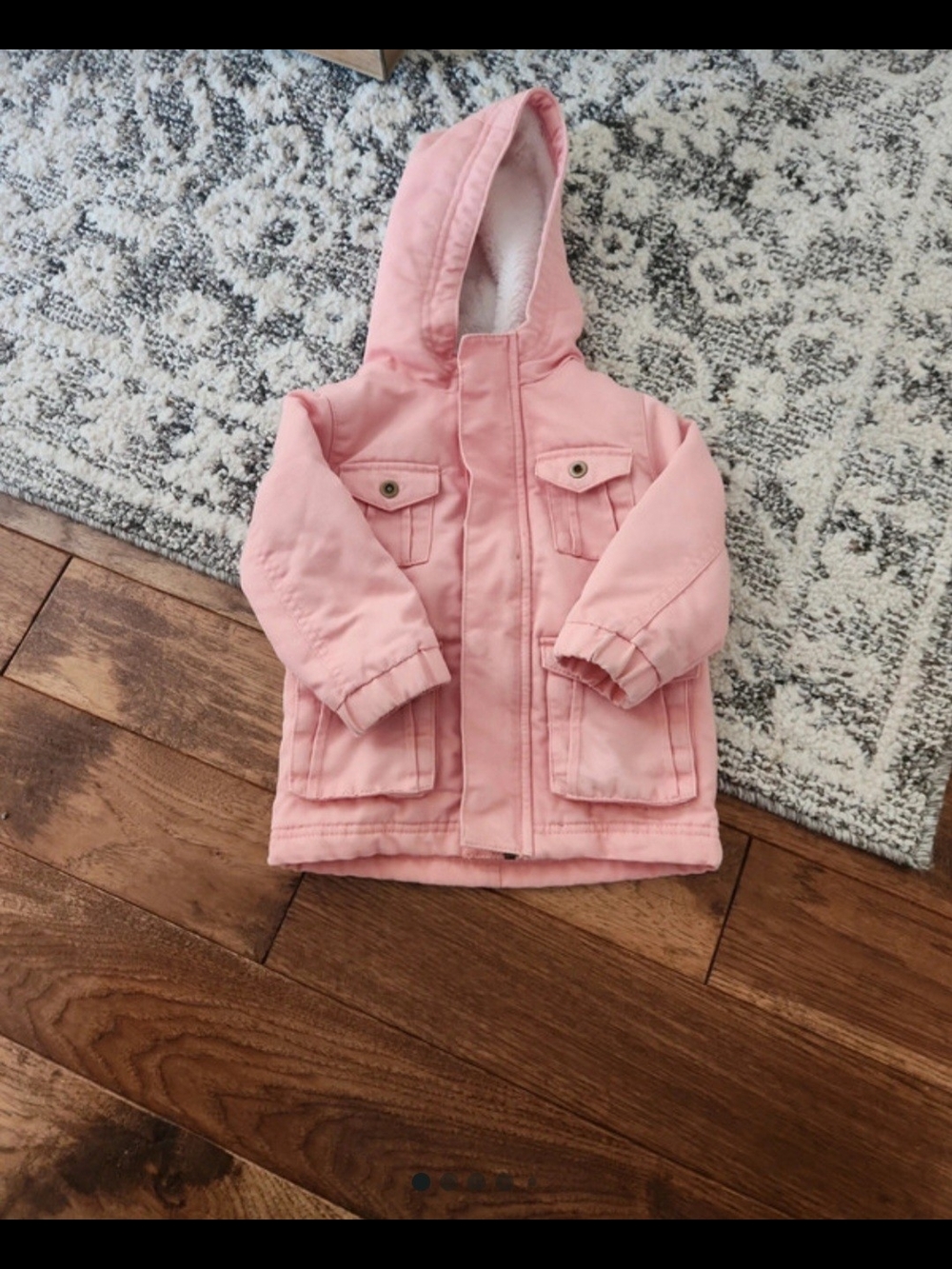 Cat & Jack Light Pink Hooded Puffer Coat